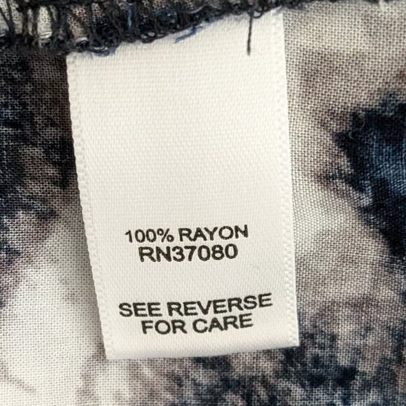 CATO EST 1946, Brown/Black Lightweight Tie Dye Peasant Blouse Top; Size L - Picture 5 of 6